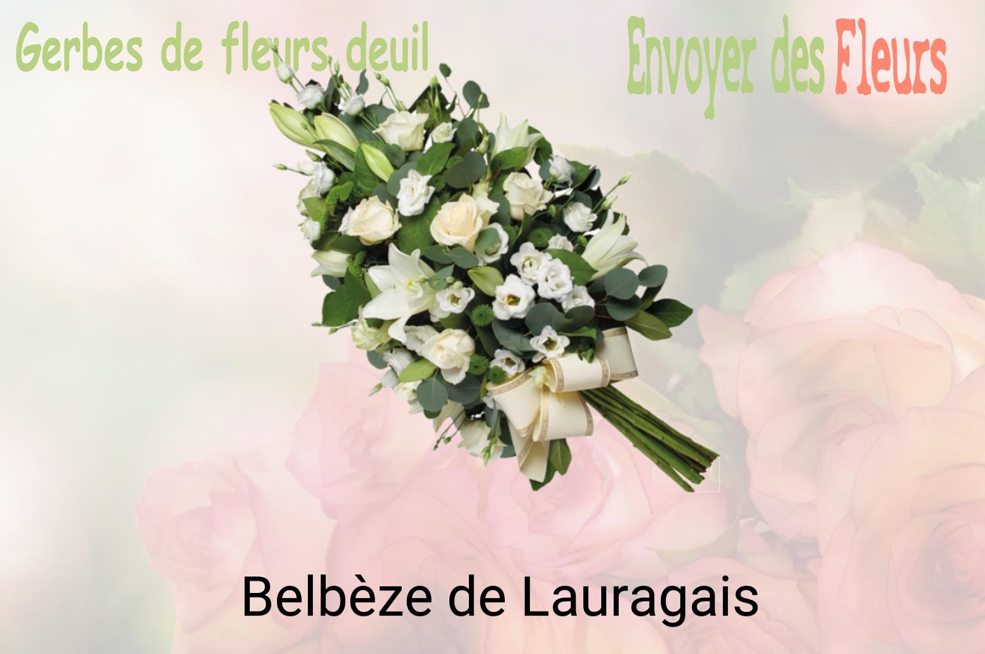Gerbe de fleurs de deuil livrée à Belbèze-de-Lauragais